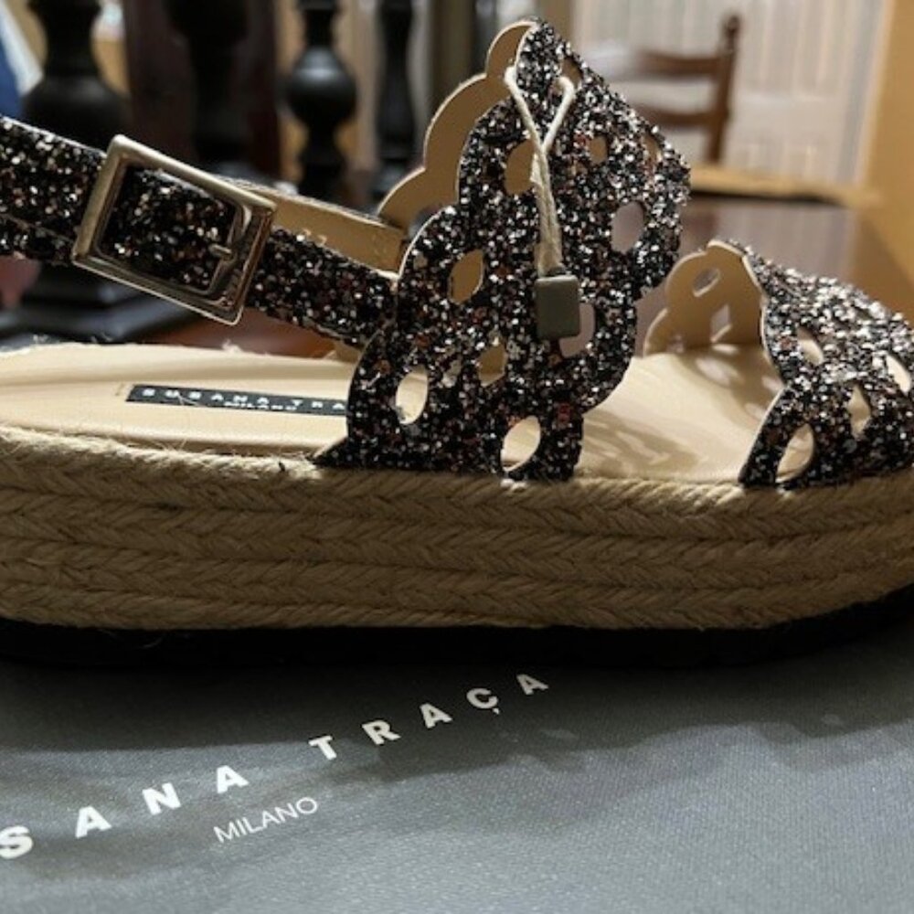 Susana Traca Milano Espadrille Platform Sandals New In Box - Picture 2 of 4